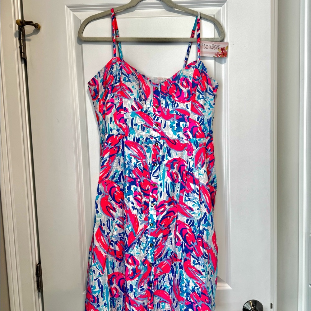 Lilly Pulitzer Lobster Design Midi Dress like new
